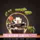 囍器招財貓流水擺件循環(huán)水喬遷之喜搬家禮物高檔開(kāi)業(yè)禮品客廳裝飾玄關(guān) 黑色【財源廣進(jìn)】招財貓套裝