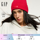 GAP女裝2025秋季新款撞色Logo寬松抓絨套頭連帽衫衛衣上衣792499 淺灰白 M (165/88A) 亞洲尺碼