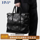 BVP公文包男休閑頭層牛皮大容量男士手提包商務(wù)單肩斜挎男包七夕禮物