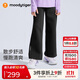 moodytiger女童褲子柔軟透氣25年秋季新品兒童長(cháng)褲抗皺舒適寬松直筒運動(dòng)褲