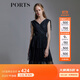 PORTS寶姿春夏新品女裝V-領(lǐng)無(wú)袖中長(cháng)連衣裙SM8D059MLN001 黑色 M (6)