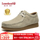 楓葉（leaveland）意大利男鞋新品英倫風(fēng)時(shí)尚袋鼠鞋男女同款經(jīng)典軟底帆船休閑鞋子男 防潑水-沙色（皮鞋碼） 39 (245mm)