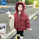 迪士尼女孩羽絨服冬季2025新款兒童風(fēng)格加厚嬰兒白鴨羽絨服冬季夾克秋冬 紅色 90 cm