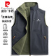 皮爾卡丹（pierre cardin）棉馬甲男士秋冬季工裝戶(hù)外寬松百搭雙面穿立領(lǐng)上衣 深藍色 XL