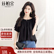 絲柏舍圓領(lǐng)襯衫2025夏裝新款女裝簡(jiǎn)約寬松款休閑套頭氣質(zhì)襯衣