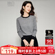 晚白【新品】2025秋冬款氣質(zhì)親膚不扎膚上衣柔軟舒適高彈羊毛針織衫 花灰色 S