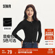森馬（Semir）針織開(kāi)衫女短款緊身顯瘦正肩秋季溫柔系純色圓領(lǐng)上衣101524106001