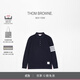 THOM BROWNE[TB]湯姆布朗[12期免息]男女同款四條紋棉質(zhì)長(cháng)袖POLO衫 海軍藍色 M