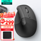 羅技（Logitech）Lift無(wú)線(xiàn)藍牙鼠標 人體工學(xué)系列垂直靜音鼠標 Vertical立式中小手電腦辦公鼠標雙模Mac 多設備家用 Lift黑色（帶Bolt接收器）
