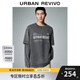 UR【HOT】2025秋季新款男裝假兩件字母超寬松長(cháng)袖T恤UMV450159 深灰 2XL L (XL-)