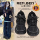 人本（RENBEN）女冬保暖加絨鞋2025新款百搭學(xué)生休閑運動(dòng)鞋
