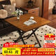 木雙福折疊桌餐桌小戶(hù)型家用客廳吃飯桌子戶(hù)外擺攤桌子出租房便攜小方桌