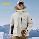 吉普（JEEP）極寒冬季男士羽絨服加厚寬松工裝休閑加肥加大碼毛領(lǐng)加厚保暖外套 杏色 XL /130--150