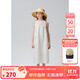 ELLE KIDS童裝 法式浪漫刺繡連衣裙女童夏裝上新長(cháng)款花邊掛脖裙子 白色 150
