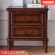 豪瑞森美式床頭柜子歐式床邊柜實(shí)木輕奢簡(jiǎn)約臥室家用小型窄小儲物架復古 白胚十件起批 43*41*57