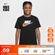耐克（NIKE）官方男女童大童T恤夏季純棉經(jīng)典輕便柔軟HM5854 010黑 160 XL