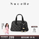 紐芝蘭（NUCELLE）鴨子保齡球包女式2025新款老花通勤波士頓單肩斜挎手提包生日禮物
