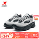 特步（XTEP）門(mén)店同款休閑鞋25年新品蛋卷鞋休閑百搭舒適增高女鞋975418320027 幻影灰/煤黑/終極灰 37