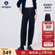 Navigare意大利小帆船水洗牛仔褲女士春季休閑寬松長(cháng)褲子顯瘦百搭香蕉褲 海軍藍 XL