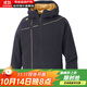 迪桑特（DESCENTE）男士抓絨夾克外套 秋冬新款運動(dòng)防風(fēng)衣保暖風(fēng)衣DBX2660C日本直郵 BKSG 2XL （日碼XO）