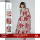 COCOBELLA重磅5M料率提花暗紋印花夏連衣裙吊帶裙兩件套FR3038 花色 L