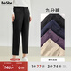 MsShe【巨顯瘦休閑高腰直筒褲】大碼女裝2025秋冬裝胖mm九分褲長(zhǎng)褲早秋 九分-春秋-黑色現(xiàn)貨 2XL