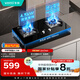 華帝（VATTI）【國家補(bǔ)貼20%】家用燃?xì)庠钋度胧诫p灶4.5kW猛火灶煤氣灶雙灶臺灶具i10059B【液化氣商品】
