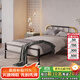 天壇家具鐵藝床經(jīng)典單雙人鋼木鐵床現代環(huán)保簡(jiǎn)約小戶(hù)型黑白色鐵藝婚床 黑床+21cm彈簧床墊 1.2*2.0m
