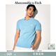 Abercrombie & Fitch【經(jīng)典POLO】小麋鹿圖案男裝25夏季美式通勤短袖T恤124-5182 天藍色 S (175/92A)