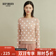 深呼吸DEEP BREATH女裝圓領(lǐng)提花波點(diǎn)羊毛針織衫毛衣A300659 粉 M (3碼)