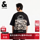 杰克·瓊斯（JACK&JONES）男裝T恤迷彩印花日常個(gè)性休閑寬松百搭純棉舒適短袖上衣 E40黑色 M （175）