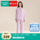 全棉時代【100%棉輕盈蓄溫】男女士睡衣柔軟雙層紗布情侶家居服套裝