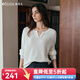 Olrain歐芮兒度假風(fēng)鏤空寬松針織衫女裝秋季2025新款簡(jiǎn)約松馳感上衣 杏色 M