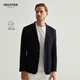 HECHTER【可打包】春秋商務(wù)便攜式可打包正裝西裝外套修身西服男易打理 寶藍 46