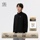 KOLON SPORT/可隆半拉鏈長(cháng)袖T恤 男子戶(hù)外運動(dòng)徒步AIR-DOT撞色透濕內搭上衣 LHZT5MN143-BK 黑色 2XL 185/104A