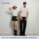 Calvin Klein Jeans夏季男女情侶中性休閑通勤ck字母純棉凈色短袖T恤J324671 CGA-奶昔白 M