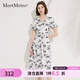 MeetMetro瑪依爾萊賽爾天絲連衣裙女2025夏新款法式印花收腰裙子 印花【現貨閃電發(fā)】 L