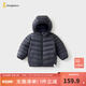 童泰（TONGTAI）寶寶羽絨服冬季嬰兒衣服男女童外出連帽鴨絨外套兒童三防上衣 黑色 90