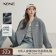 KBNE灰色修身時(shí)尚洋氣短外套女春季新款氣質(zhì)百搭?yuàn)A克復(fù)古長袖上衣 灰色 M