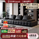 法莎蒂政府補貼勞倫斯意式極簡(jiǎn)全真皮沙發(fā)客廳輕奢現代別墅戶(hù)型頭層牛皮 3.1米多人位 旗艦版全頭層牛皮