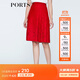 PORTS寶姿  新品商場(chǎng)同款女裝優(yōu)雅勾花蕾絲半身裙半截裙LN8S053HFD045 火焰紅 XS (2)