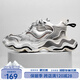 愛(ài)步嬌小眾巴黎5XL波浪厚底老爹鞋男女ins潮情侶覆古增高做舊臟臟運動(dòng)鞋 白灰色 35 (女碼)