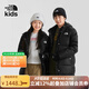 THE NORTH FACE北面童裝兒童羽絨服男女童中長(cháng)款 鵝絨防風(fēng)保暖外套秋冬|81RR JK3/黑色 120 XS（120/60）