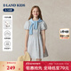 E·LAND KIDS童裝女童純棉連衣裙25年夏季新品洋氣碎花公主短袖 L/Green淺綠色/41 160/S 均碼