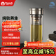 孔雀（Peacock）純鈦玻璃杯茶水分離杯子雙層玻璃鈦杯養生高檔水杯帶茶隔260ml 皓月銀 260ml