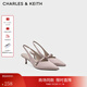 CHARLES&KEITH25秋新品氣質(zhì)尖頭高跟鞋珍珠涼鞋單鞋生日禮物CK1-60361596 Mauve紫紅色 36 （230）