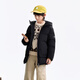 安奈兒童裝男女童發(fā)熱中長(cháng)款羽絨服2025冬新款防寒 黑色 150