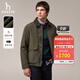 哈吉斯（HAZZYS）男裝 冬款PHIZ系列男外套寬松衣服【燈芯絨領(lǐng)】戶(hù)外休閑棉服男 深卡其色DK L （175/96A 48）