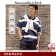 Abercrombie & Fitch【條紋POLO】小麋鹿圖案男裝25夏季美式POLO短袖T恤124-5299 海軍藍 S (175/92A)