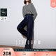 三彩【防褪色牛仔】2025秋季新款休閑撞色明線直筒褲長褲M 深海藍預(yù)售[付款15天內(nèi)]發(fā) L 165/72A